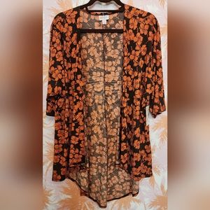 LuLaRoe Lindsay Kimono NWT Hibiscus Flower